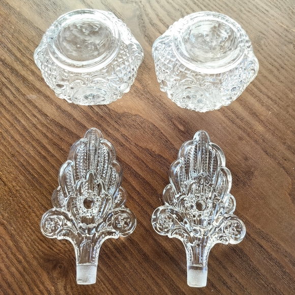 1940s Vintage Paden City Art Deco Crystal Perfume Bottles, Powder Bowl &Tray 4PC - Picture 3 of 11